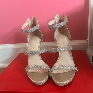 Kelly and Katie champagne heels